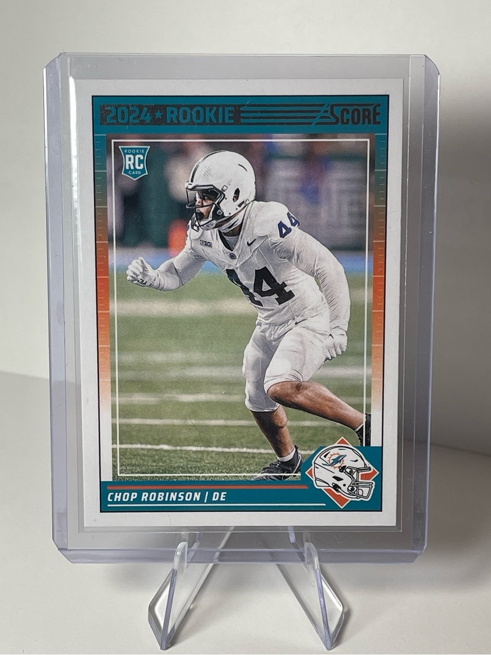 2024 Score Rookie Chop Robinson Football Card - Score Branding, White Uniform